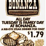Bonanza Steakhouse Restaurant AD POSTER 24 X 18 Inches Wall Art