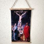 Crucifixion of Jesus Christ 13x8" Vibrant Felt Hanging Poster. Beautiful Piece!
