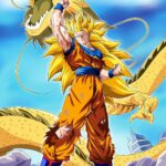 Dragon Ball Z Goku Super SJ 3 with Dragon POSTER 24 X 18" SWEET!