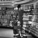 Grocery shopping 1945 24 X 18 Inch POSTER Vintage Wall Art