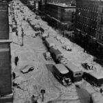 New York City 1947 (Snow Covered Street) 24 X 18 Inch POSTER Vintage Wall Art