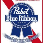 PABST BLUE RIBBON LOGO POSTER 24 X 24 Inches BAR, MAN CAVE, POOL, Billiards Room
