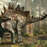 Stegosaurus Trees DINOSAUR POSTER 24 X 18 Inches NICE!