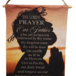 The Lord's Prayer 13x8" Felt Wall Hanging - Christian Art Home Decor Spiritual