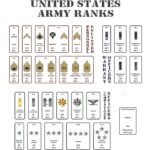 U.S. Army Rank POSTER 24 X 36 Inches
