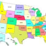 United States Map POSTER 24 X 36 INCH (Color) Perfect for Learning!